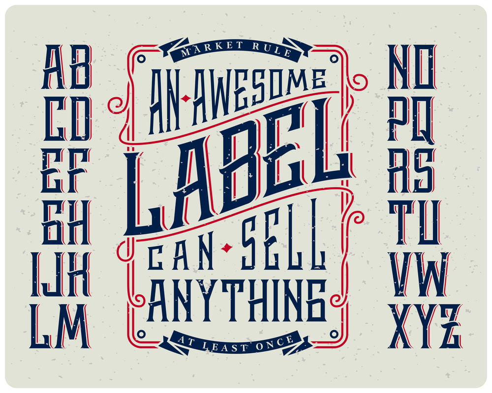 MXVI design and online_an awesome label can sell anything typography graphic